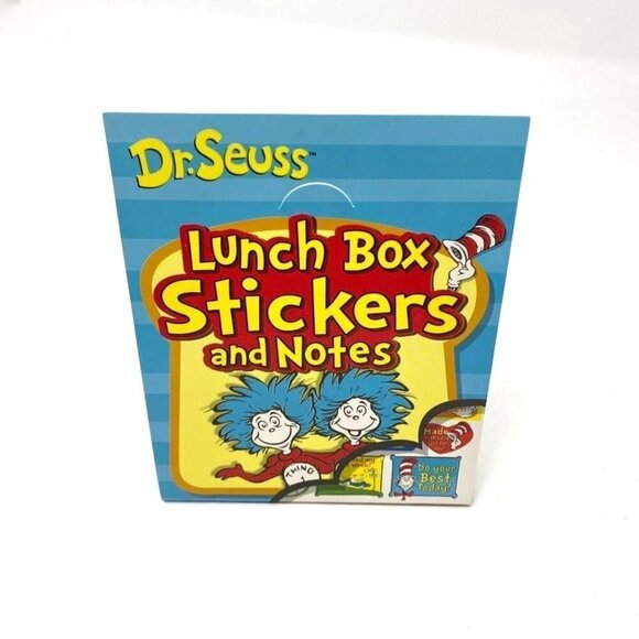 Dr. Seuss Lunch Box Stickers and Notes School Kids Love - Picture 1 of 8